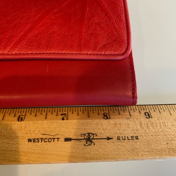 Peruzzi from Florence Italy Red Leather Wallet on Chain WOC - Picture 14 of 16